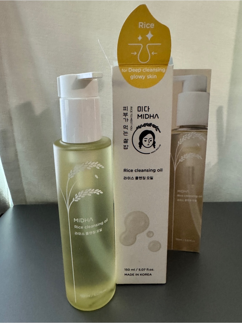 Midha Rice Brane Cleansing Oil 150ml Korean Skincare, Makeup Remover, Deep Pore